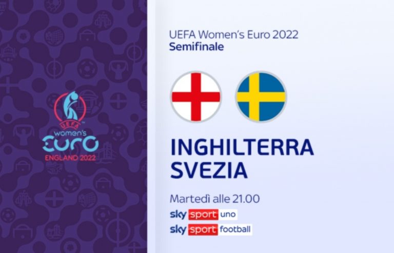 Europei femminili 2022, alle 21.00 Inghilterra-Svezia su Sky